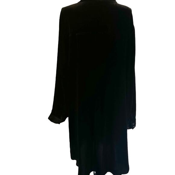 Eileen Fisher - Velvet Mandarin Collar Long Shirt NWOT -  XXL - Picture 7 of 9